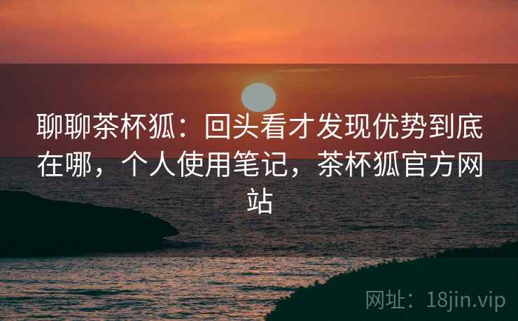 聊聊茶杯狐：回头看才发现优势到底在哪，个人使用笔记，茶杯狐官方网站
