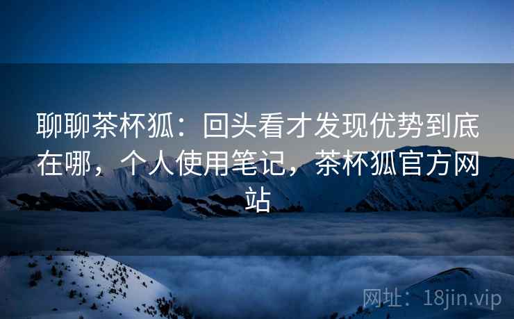 聊聊茶杯狐：回头看才发现优势到底在哪，个人使用笔记，茶杯狐官方网站