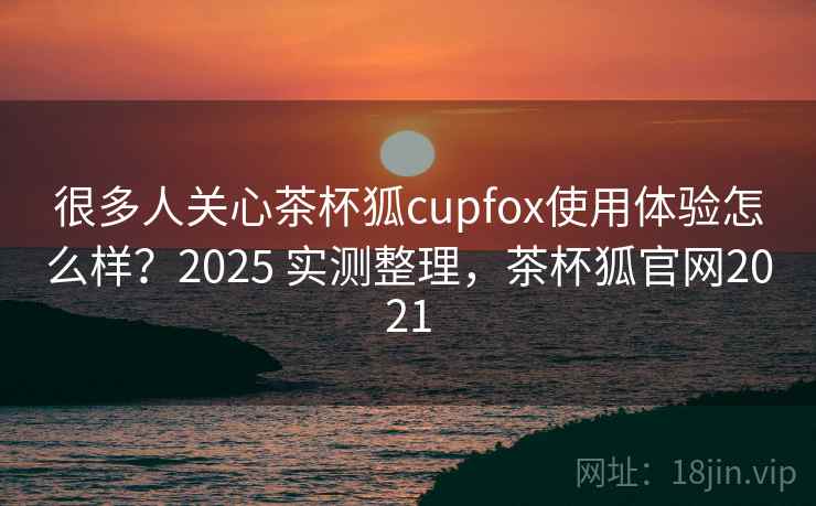 很多人关心茶杯狐cupfox使用体验怎么样？2025 实测整理，茶杯狐官网2021